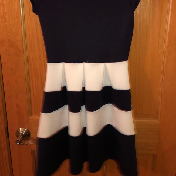 Navy and White Stripped Dress - Picture 2 of 3